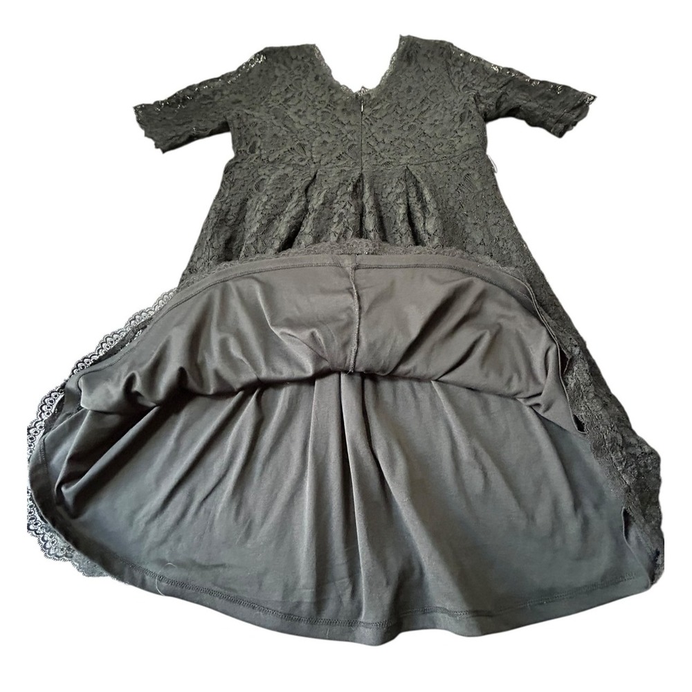 Motherhood Maternity Lace Dress Womens Size Large Black Lined S/S Back Zipper - Picture 7 of 7